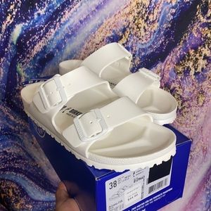 NWOT** BIRKENSTOCK White Arizona Eva Sandals